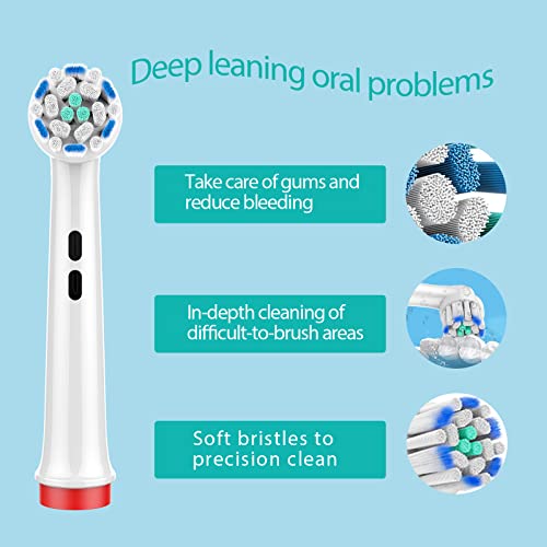 Electric Toothbrush Replacement Heads for Oral B Brush Heads Extra Thin Care Soft Bristle Heads 16 Pack