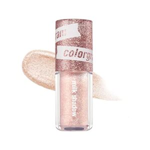 colorgram milk bling shadow – 07 fairylike | pigmented liquid glitter eyeshadow, long-lasting shimmer type for daily makeup 0.11 fl.oz., 3.2g