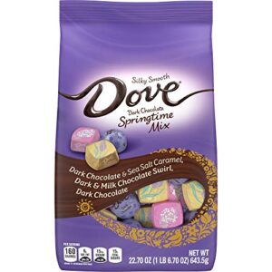 dove easter variety pack dark chocolate candy assortment, 22.7 oz bag