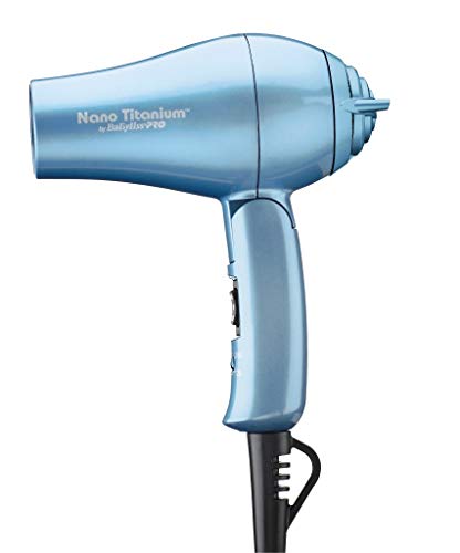 BaBylissPRO Nano Titanium Travel Dryer, Blue