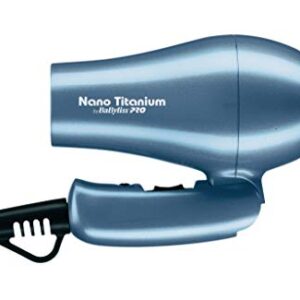 BaBylissPRO Nano Titanium Travel Dryer, Blue