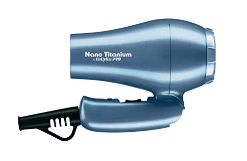 BaBylissPRO Nano Titanium Travel Dryer, Blue