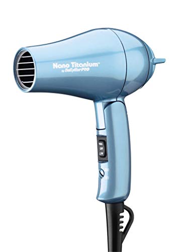 BaBylissPRO Nano Titanium Travel Dryer, Blue