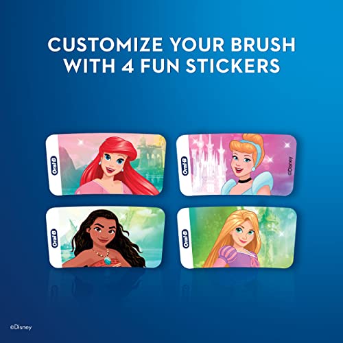 Oral-B Battery Powered Kids Rechargeable Electric Toothbrush Featuring Disney Princess, for Kids 3+ (Character May Vary)