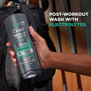 DOVE MEN + CARE Post-Workout Body Wash For Men 3N1 Revive With Tea Tree Oil 18 oz 4 Count