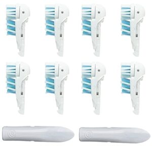 sensitive replacement toothbrush heads compatible with oral-b cross action power 3733 4732,rotating powerhead and crisscross bristles (white)