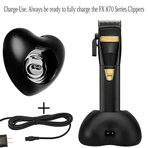 Hair Clippers Charging Stand, Kaynway Professional 2 in 1 Clippers Trimmers Charging Dock Base Station for BabylissPRO Barberology FX Metal Collection Cordless Clippers &Outlining Trimmer (Black)