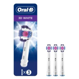 oral-b 3d white electric toothbrush replacement brush heads refill, 3 count