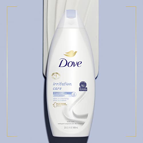 Dove Irritation Care Body Wash For Sensitive Skin and Eczema-Prone Skin Fragrance & Sulfate Free Ultra-Moisturizing for Dry, Itchy Skin 22 oz 4 Count