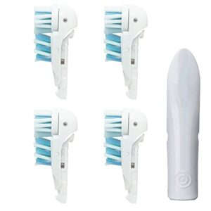 sensitive replacement toothbrush heads compatible with oral-b cross action power 3733 4732,rotating powerhead and crisscross bristles (white)