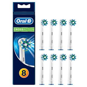 oral-b crossaction toothbrush head, pack of 8 counts