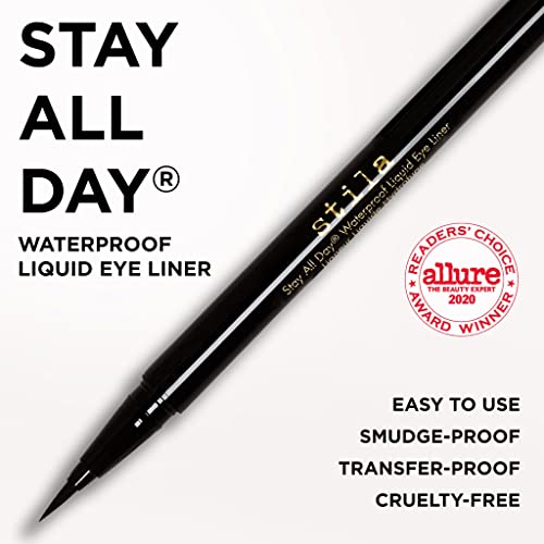 Stila Stay All Day Waterproof Liquid Eye Liner, Dark Brown, 1 Count (Pack of 1)