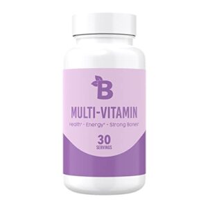 bloom nutrition daily multivitamin for women | 18 essential nutrients: vitamin a, b1, b2, b3, b6, b12, c, d, e, k, folate, iron, magnesium, zinc & more | 60 capsules