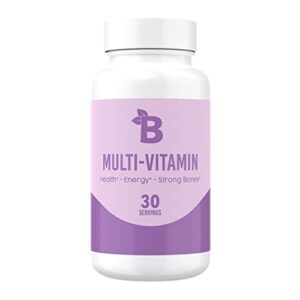 Bloom Nutrition Daily Multivitamin for Women | 18 Essential Nutrients: Vitamin A, B1, B2, B3, B6, B12, C, D, E, K, Folate, Iron, Magnesium, Zinc & More | 60 Capsules