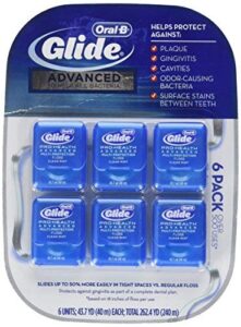 oral-b glide pro-health advanced floss, 6 count (pack of 1)