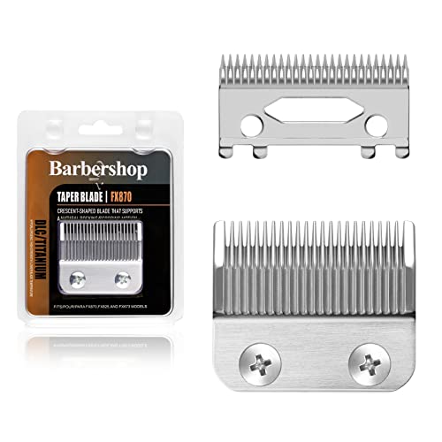 FX801R Replacement Blades for BaBylissPRO Clippers, Replacement Clipper Blades Compatible with BaBylissPRO Barberology FX870/FXF880/FX810/FX825/FX673N, Silver