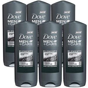 dove’s men body & face wash 400ml charcoal & clay – pack of 6