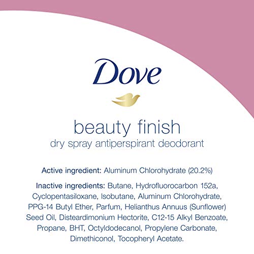 Dove Dry Spray Antiperspirant Deodorant for Women, Beauty Finish, 48 Hour Protection, Soft And Comfortable Underarms, Rose, 3.8 Oz, Pack of 3