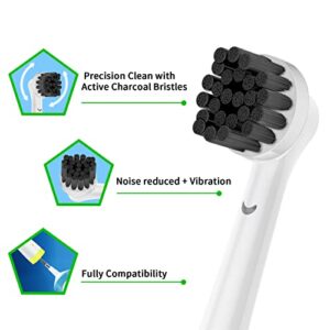 8 Pack Charcoal Relpacement Brush Heads Compatible with Oral B Electric Toothbrush, Making with Active Charcoal Bristles