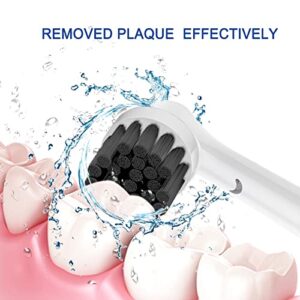 8 Pack Charcoal Relpacement Brush Heads Compatible with Oral B Electric Toothbrush, Making with Active Charcoal Bristles