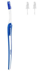 oral-b interdental brush handle with 2 tapered refill brushes