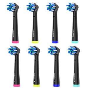8pcs cross clean brush heads compatible with oral b electric toothbrush, compatible with cross action pro 1000 and other oral b electric toothbrush.