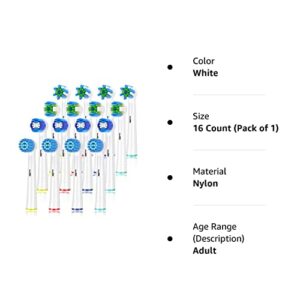 Replacement Toothbrush Heads for Braun Oral b, Compatible with Oral-B 7000/Pro 1000/9600/ 5000/3000/8000/Genius and Smart Electric Toothbrush, 16 Pcs