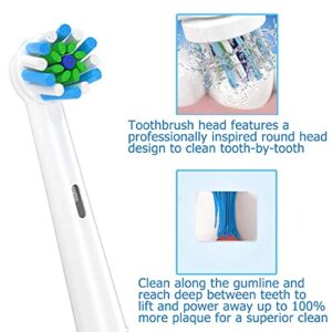 Replacement Toothbrush Heads for Braun Oral b, Compatible with Oral-B 7000/Pro 1000/9600/ 5000/3000/8000/Genius and Smart Electric Toothbrush, 16 Pcs