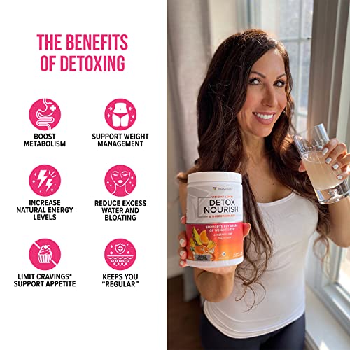 Nourishing Gut Cleanse and Detox Powder - Invigorating Gut Health Powder Detox Drink with Apple Cider Vinegar and Digestive Enzymes for Better Energy Digestion and Bloating Relief for Women and Men