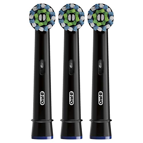 Oral-b Crossaction Electric Toothbrush Replacement Brush Head Refills, Black, 3 Count