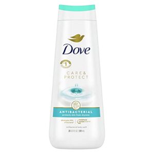 dove body wash for all skin types care & protect antibacterial protects from dryness 20 oz