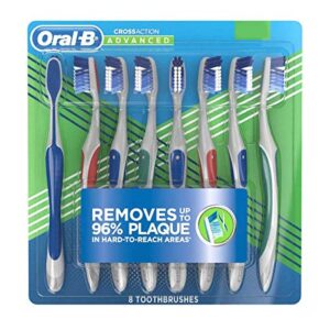 oral-b pro-health cross action advanced toothbrush, soft – 8 pack