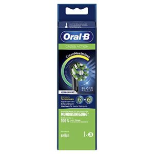 Oral-B Oral-B CrossAction with CleanMaximiser Black Edition Brush Heads Pack of 3
