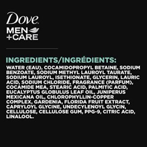 Dove Men+Care Body Wash for a refreshing shower experience Eucalyptus Cedar Body Wash for Men, 18 Fl Oz (Pack of 4)