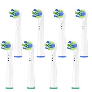 replacement toothbrush heads compatible with oral b braun electric tooth brush, for deep cleaning, effective whitening replacement heads refills, 8 pack