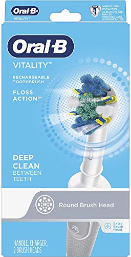 Oral-b Vitality Floss Action Rechargeable Power Toothbrush, Blue and White