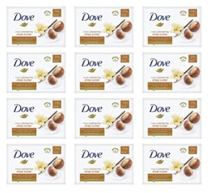 dove, purely pampering bar soap with shea butter and vanilla – 3.5 ounce (100g) – pack of 12