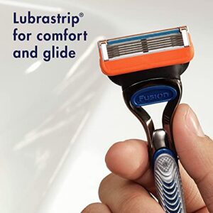 Gillette Fusion5 Razors for Men, 1 Gillette Razor, 4 Razor Blade Refills, Lubrastrip for a More Comfortable Shave