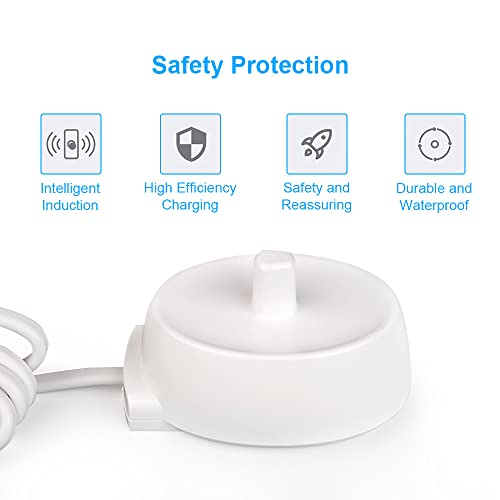 for Oral B Electric Toothbrush Replacement Charger, More Safety Compatible with Most Oral B Braun Toothbrush Charger Base Inductive Model 3757 Charger,Waterproof IPX7 Portable Travel