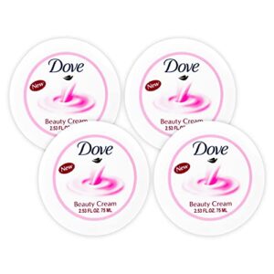 dove beauty cream pink 4 pack ~ dove cream oil body lotion for skin care, body care | dove beauty cream creme de beaute (2.53 fl oz. each)