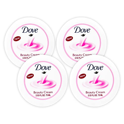 Dove Beauty Cream Pink 4 Pack ~ Dove Cream Oil Body Lotion For Skin Care, Body Care | Dove Beauty Cream Creme De Beaute (2.53 Fl Oz. Each)