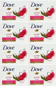 dove go fresh revive beauty cream bar soap, 100 gram / 3.5 ounce bars (pack of 8)