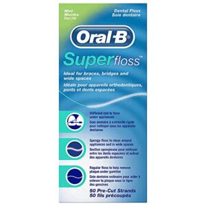 Oral-B Super Floss 50 Pieces Pre-Cut (Pack of 12)