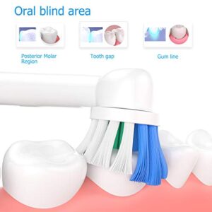 KHBD Replacement Heads Compatible with Braun Oral b Electric Toothbrush, Sensitive Toothbrush Heads for Pro 1000/9000/ 500/3000/8000/Smart/Geinus Toothbrush-16 Pack