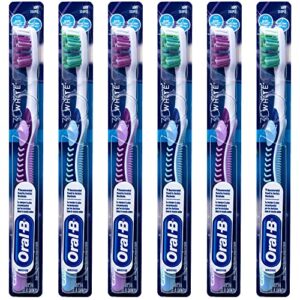 oral-b 3d white vivid toothbrush, 35 soft (colors vary) – pack of 6