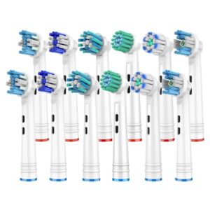 toothbrush heads for oral b, 12 pack electric toothbrush replacement heads dupont bristles replacement toothbrush heads for gum health and plaque removal