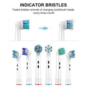 Toothbrush Heads for Oral B, 12 Pack Electric Toothbrush Replacement Heads Dupont Bristles Replacement Toothbrush Heads for Gum Health and Plaque Removal