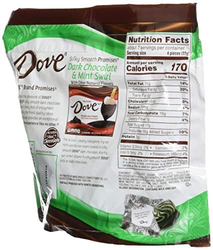 Dove Promises Dark Chocolate Mint Swirl Candy Bag, 7.61 Oz