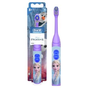 oral-b kids battery power electric toothbrush featuring disney’s frozen for children and toddlers age 3+, soft (characters may vary)