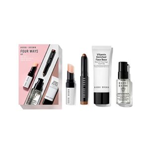 bobbi brown four ways kit – includes extra lip tint, long-wear cream shadow stick, vitamin enriched face base and soothing cleansing oil – travel size